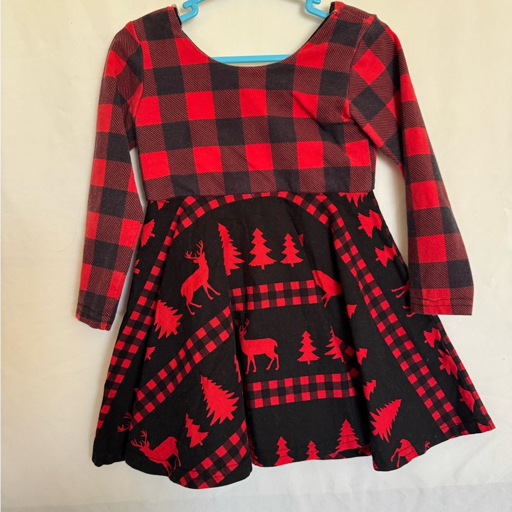 Morgan + Mae Black Holiday Cotton Blend Top